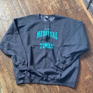 Medieval Times Gray Crewneck Sweater size XXL